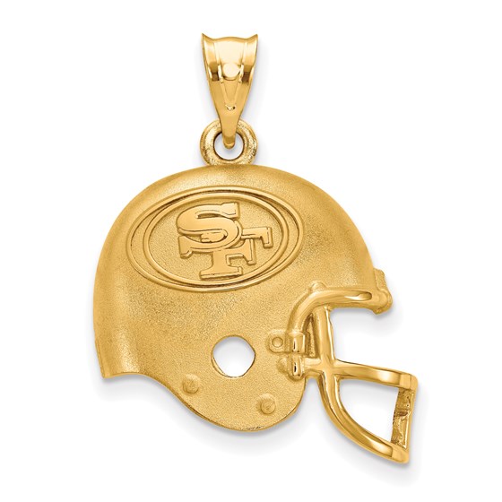Sterling Silver Gold-plated San Francisco 49ers Helmet Pendant Sterling Silver Gold-plated San Francisco 49ers Helmet Pendant